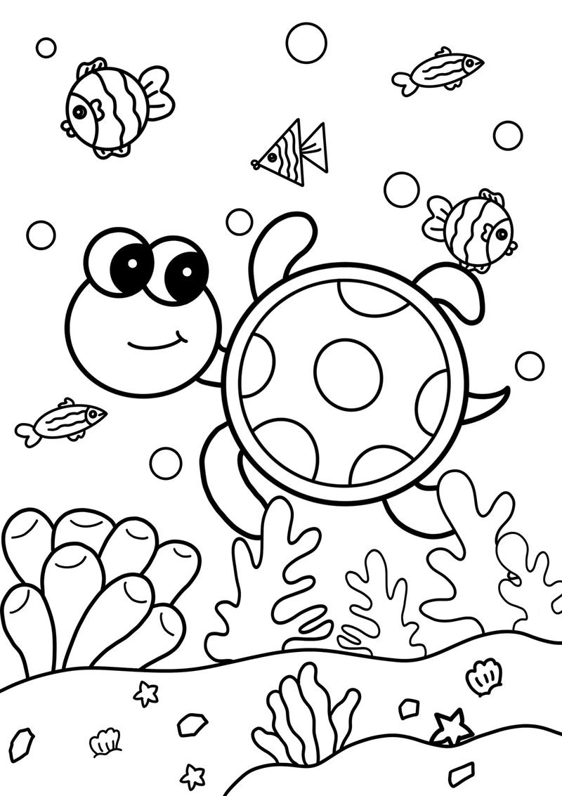 sea turtle coloring page - coloring pages for kids