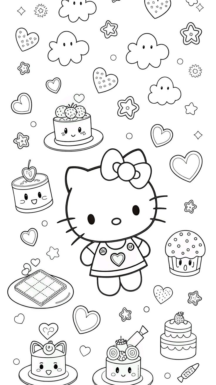 coloring pages hello kitty - coloring pages for adults
