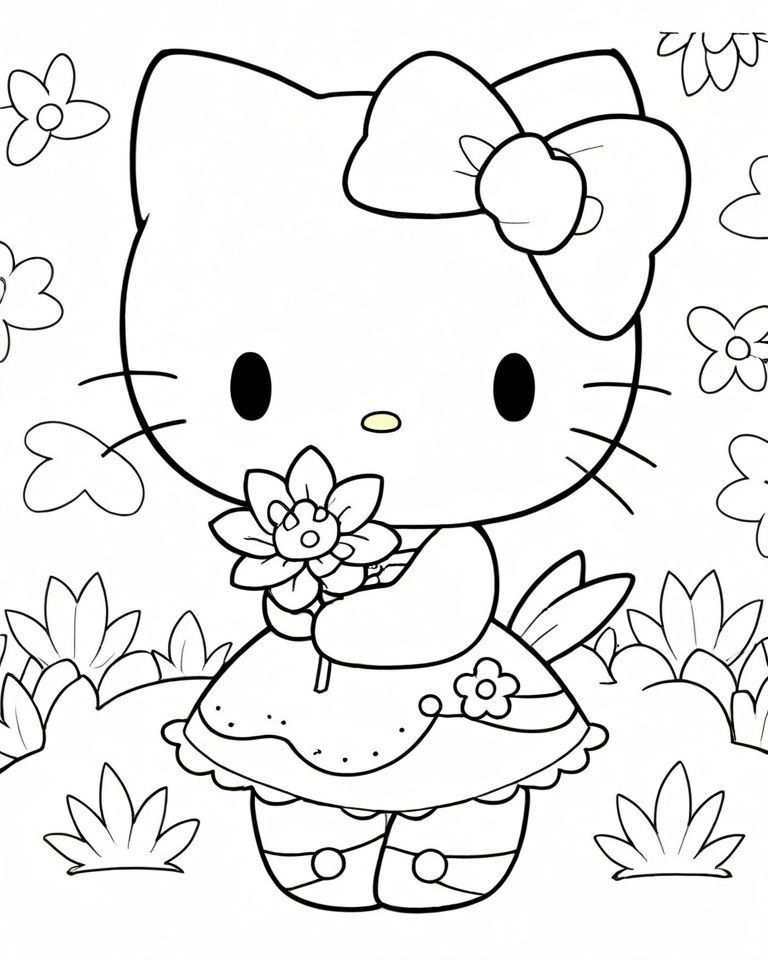 coloring pages hello kitty - coloring page