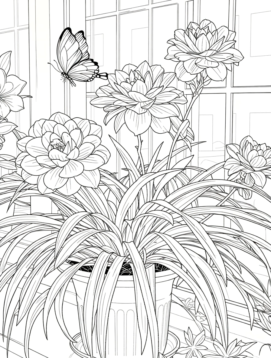 flower coloring pages - coloring page
