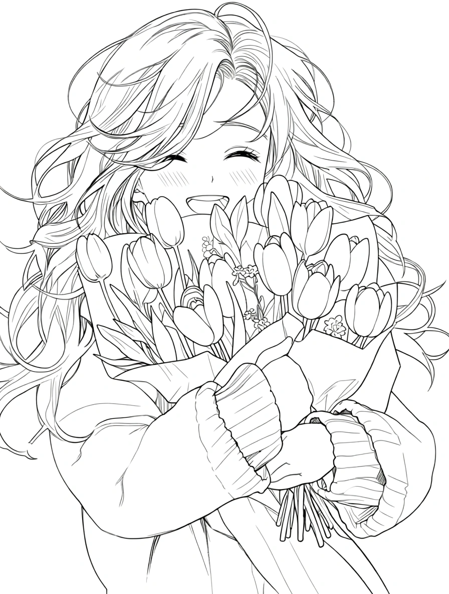 coloring page of a flower - free coloring pages