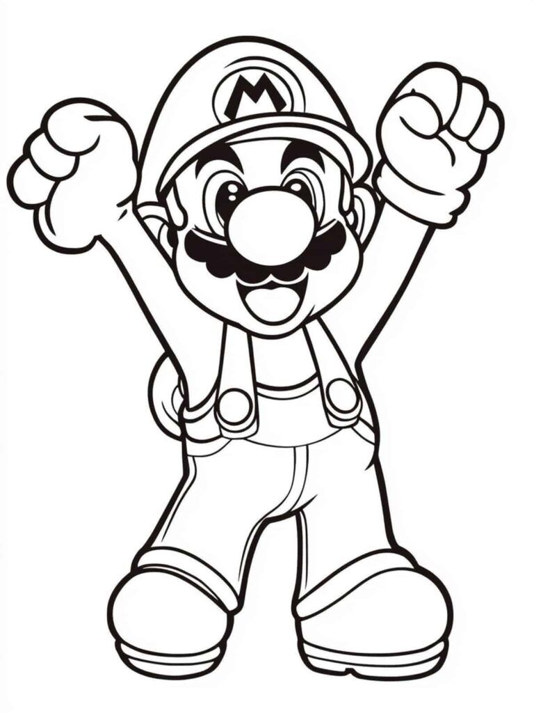 mario coloring pages - adult coloring pages