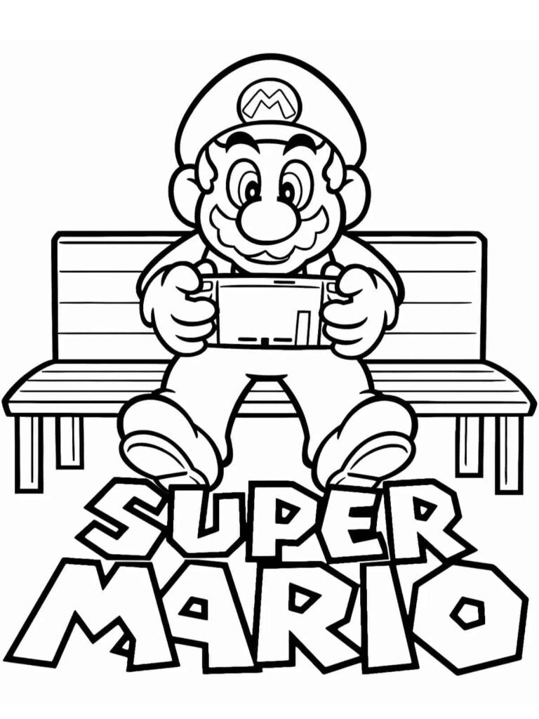 mario coloring pages - crayola coloring pages