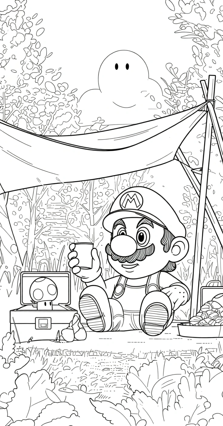 mario coloring pages - coloring sheet