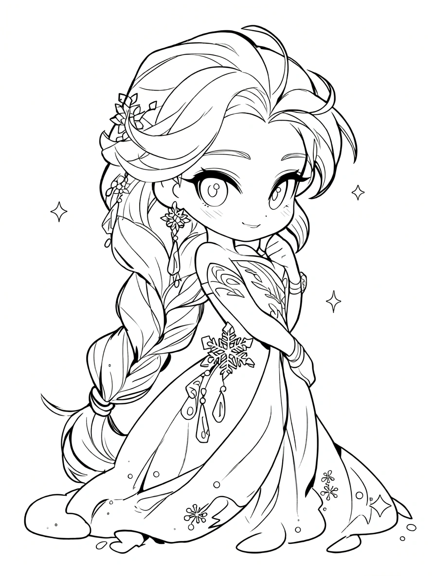 elsa anna coloring pages - free coloring pages for kids